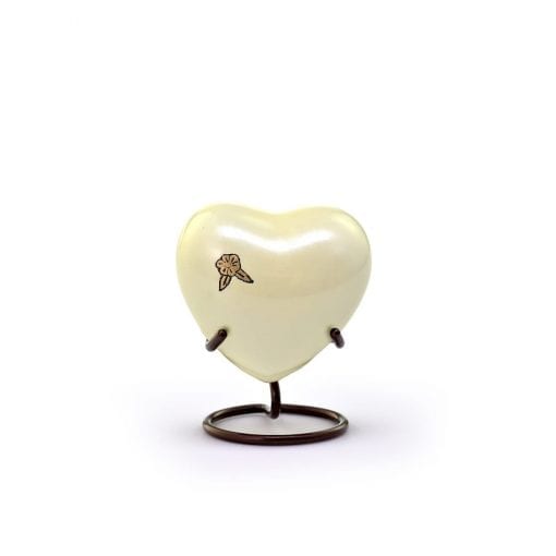 Artisan Heart Cremation Keepsake - Pearl